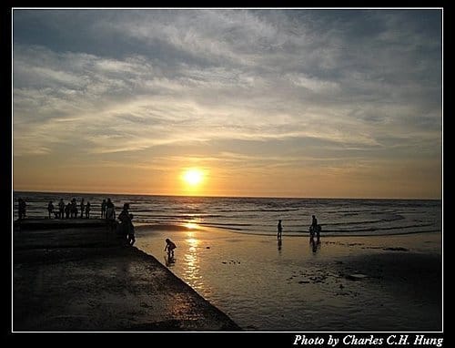新竹新豐–紅樹林海灘夕陽