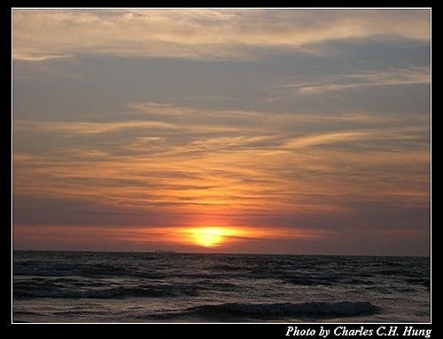 新竹新豐–紅樹林海灘夕陽
