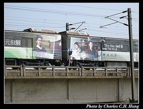 頭前溪橋拍火車
