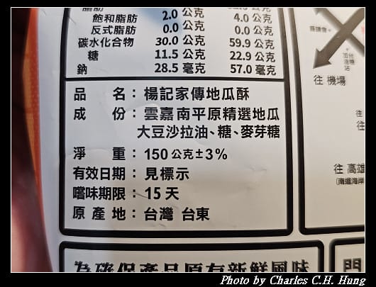 臺東市–楊記家傳地瓜酥（振發老店 大同店）