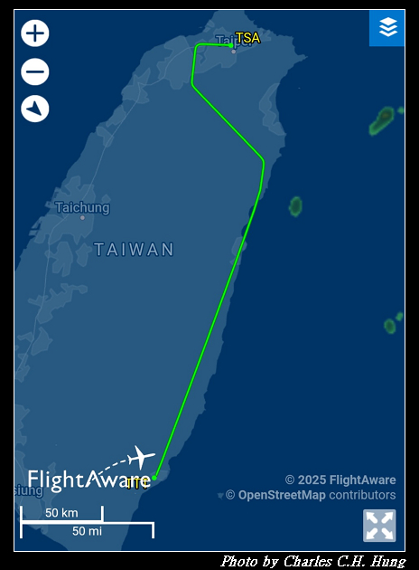 立榮航空 B7-8726 搭乘紀實（TTT to TSA）